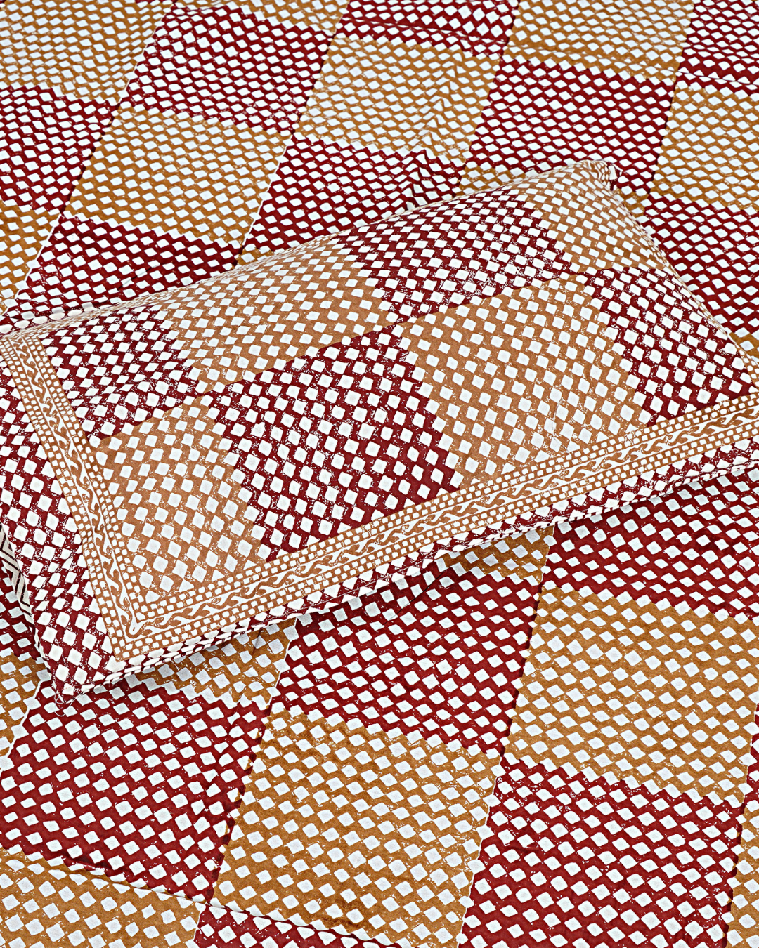 Marrakesh Bedsheet in Chevron Mustard