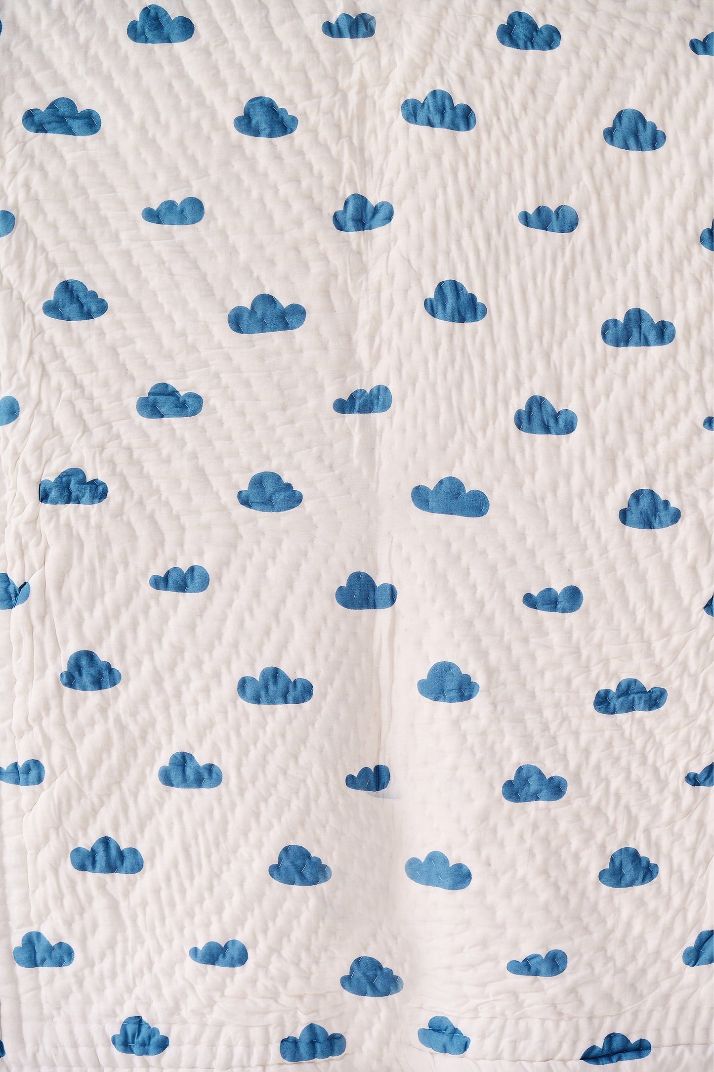 Reversible Muslin Baby Razai in Hot Air Balloon And The Clouds Print