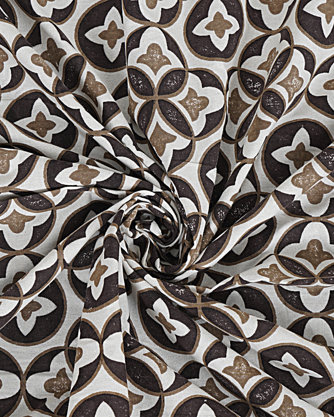 Marrakesh Bedsheet in Tile Print Chocolate