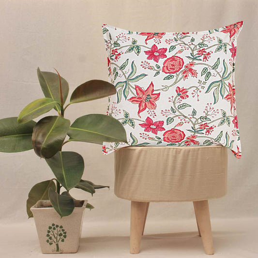 Cushion Red Green Flowerback