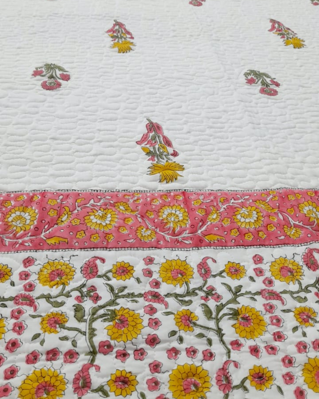 Mughal Baagh Printed Quilted Bedcover