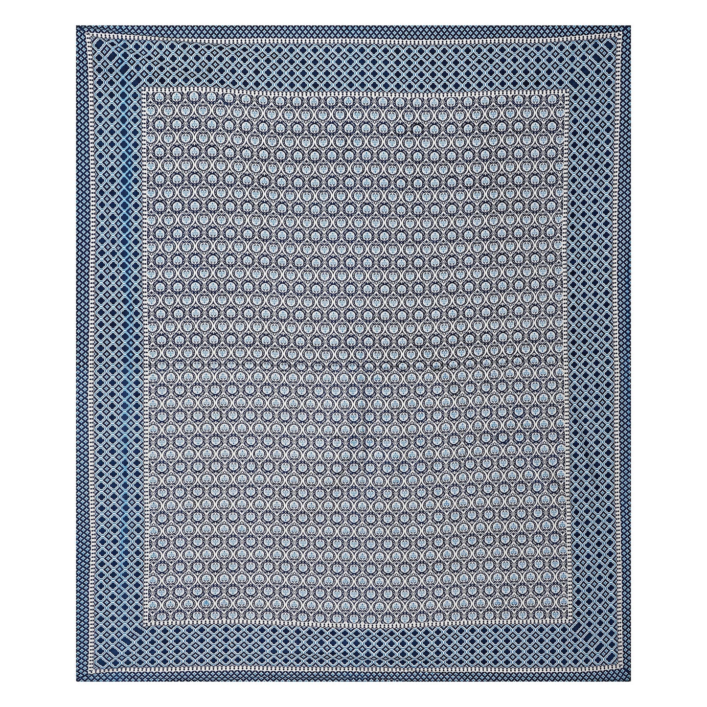 Jharonka Blue - Handblock Printed Bedsheet