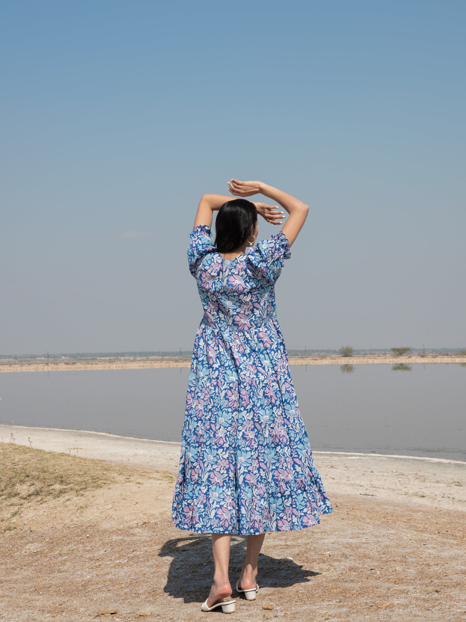 Tiered wrap dress sale
